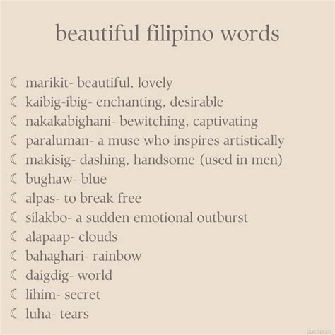 deep tagalog words with meaning|26+ Most Beautiful Tagalog Words .